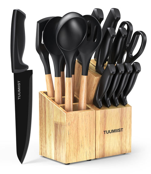 ModuLine TUUMIIST 18-Piece Kitchen Knife & Utensil Set with Organizer Block