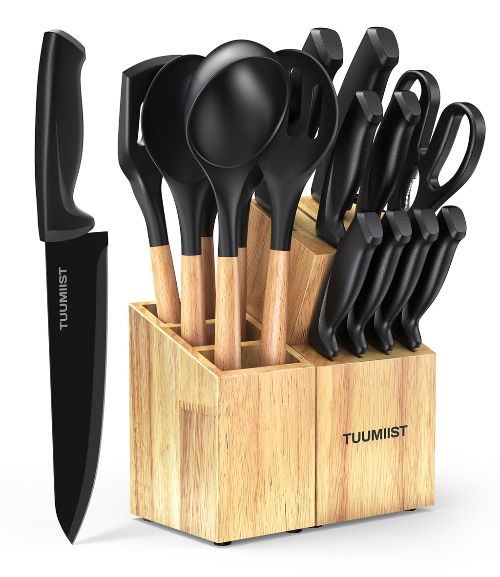 ModuLine TUUMIIST 18-Piece Kitchen Knife & Utensil Set with Organizer Block