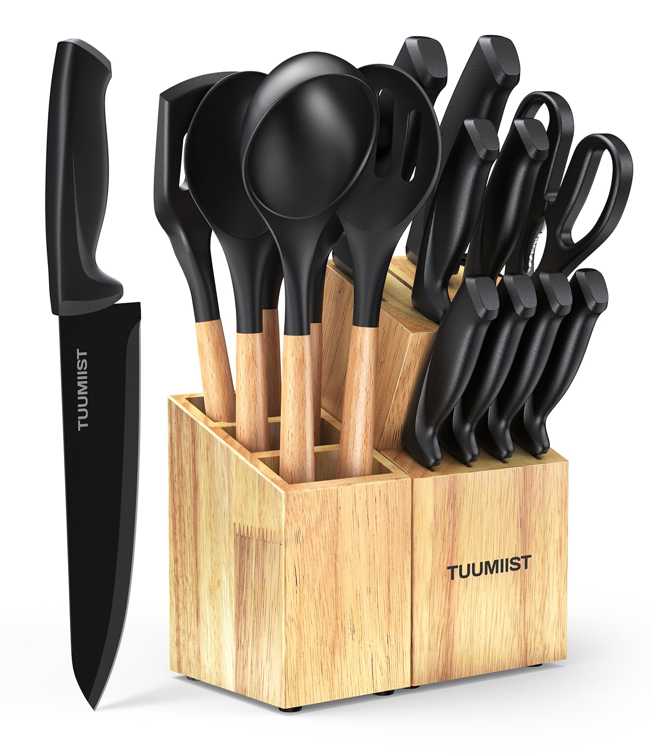 ModuLine TUUMIIST 18-Piece Kitchen Knife & Utensil Set with Organizer Block